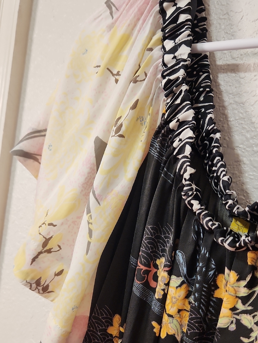 Free People Rockin Rochelle Silky Off-Shoulder Floral Blouse - Picture 3 of 5